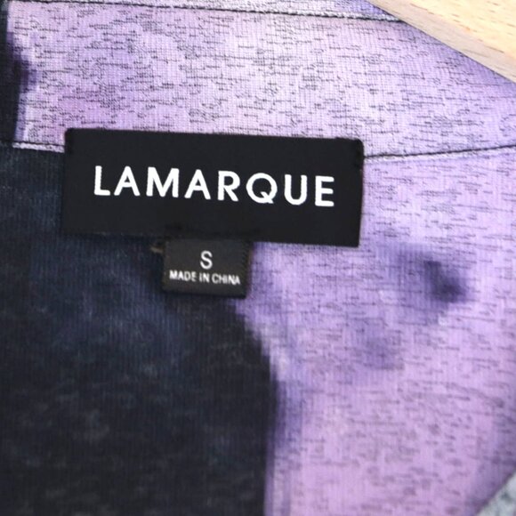 LAMARQUE Women’s Alzina | Printed Long Sleeve Shirt Small Y2k Cyber Wide Cuff - Picture 6 of 11